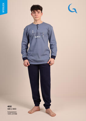 PIGIAMA RAGAZZO M/L 4032 Ingrosso Pigiami 0/16 Anni Tellini S.r.l.